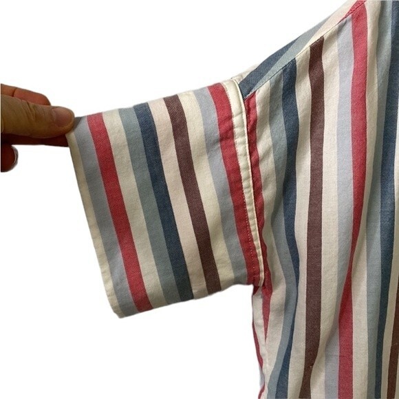 Madewell Button-Back Shirt in Pocatello Stripe Popover Striped Oversized Boxy - Picture 6 of 16